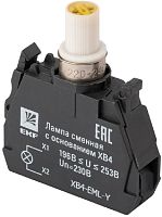 Ламповый блок подсветки светодиодный EKF PROxima XB4 220В желтый картинка